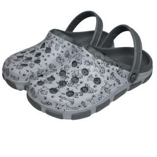  Dětské gumové nazouváky  Listar - bílo-šedá - pejsci