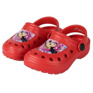 SUN CITY Dívčí gumové nazouváky (crocs) Minnie červené