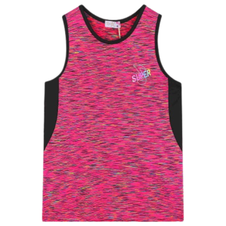 KUGO Tílko FC-6552 funkční dívčí melírová růžová