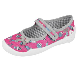 BEFADO 114Y436 Dívčí balerínky, bačkory růžové