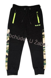 WOLF T2177B Tepláky chlapecké černé
