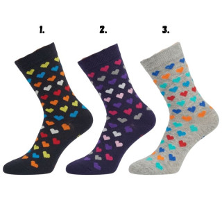 Design Socks Klasické dětské ponožky - srdíčka
