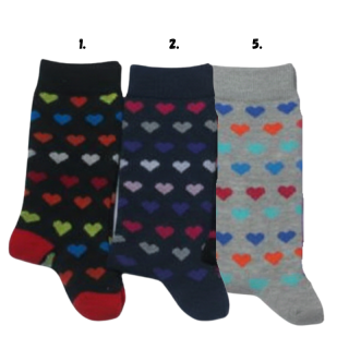 Design Socks Klasické dětské ponožky - srdíčka