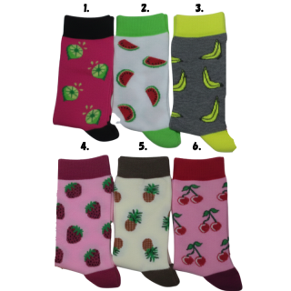 Design Socks Klasické dívčí ponožky ovoce