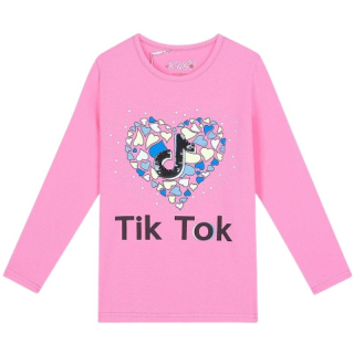 Kugo JC0701 Dívčí tričko Tik Tok růžová