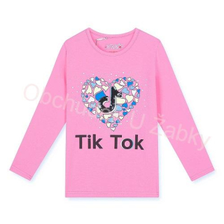 Kugo JC0701 Dívčí tričko Tik Tok růžová velikostní řada 116-146