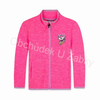 Kugo FM7720 Dívčí fleesová mikina tm. růžová