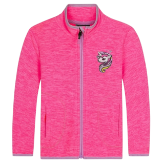 Kugo FM7720 Dívčí fleesová mikina tm. růžová