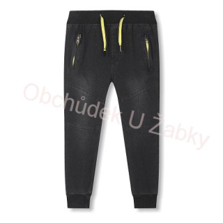 Kugo CK0901 Chlapecké riflové tepláky černé