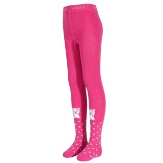 WOLF P2110 Dívčí punčocháče růžové