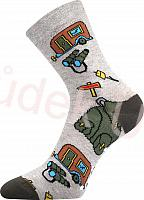 Fuski Boma Voxx  Chlapecké ponožky s protiskluzem šedá camp