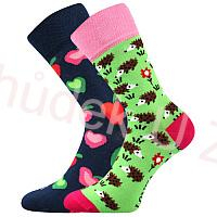 Fuski Boma Voxx DOBLE Dámské klasické crazy ponožky ježci