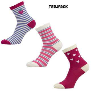 Rota A703 Dívčí thermo klasické ponožky trojpack