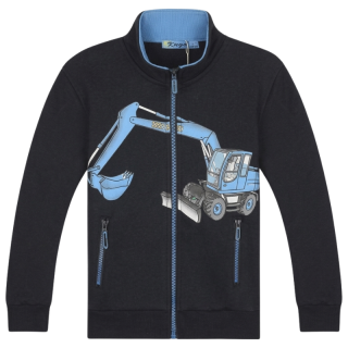 KUGO MM1703 Chlapecká teplejší mikina tm.modrá