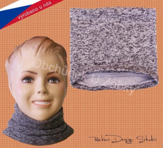 Rockino 1929 Nákrčník z pleteniny černobílý