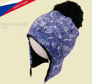 Rockino 1167 Chlapecká zimní čepice modrá