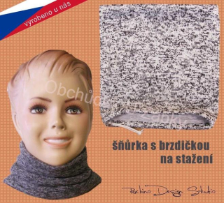 Rockino 6309 Nákrčník z pleteniny - barva černobilá