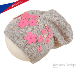 Rockino 1227 Dívčí zimní čepice šedá