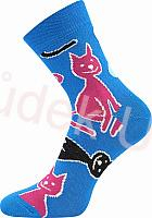 Fuski Boma Voxx Xantipa 69  Dámské ponožky -  klasická výška kočky modrá