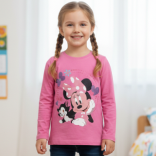 Setino Dívčí tričko Minnie tm.růžové