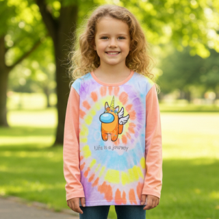 Kugo KT9936 Dívčí tričko meruňkové