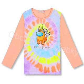 Kugo KT9936 Dívčí tričko meruňkové