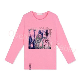 Kugo M1601 Dívčí tričko sv.růžové