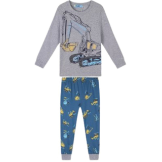 KUGO MP1359 Chlapecké pyžamo šedá/modrá