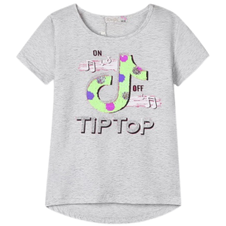 KUGO SC0368 Dívčí tričko šedé