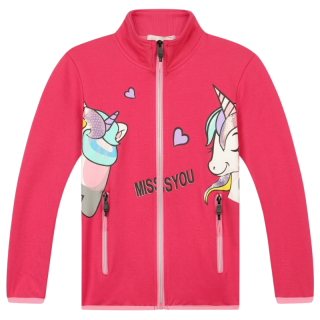 KUGO HM0660 Dívčí mikina malinová