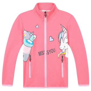 KUGO HM0660 Dívčí mikina růžová