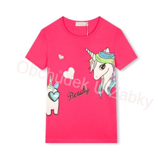 KUGO HC0680 Dívčí tričko malinové