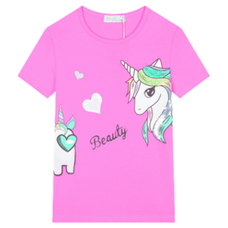 KUGO HC0680 Dívčí tričko fialové