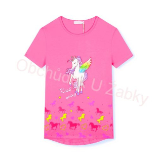 KUGO HC0683 Dívčí tričko malinové