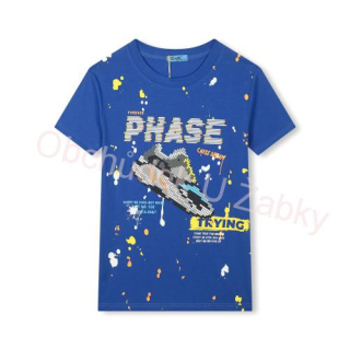 KUGO HC0705 Chlapecké tričko modré