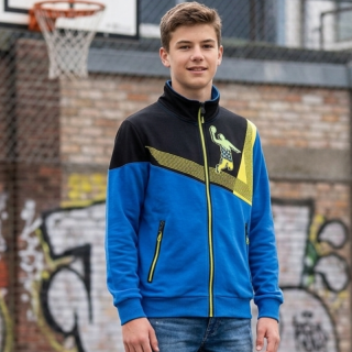 Kugo HV0673 chlapecká mikina modrá/černá vel. řada 134-164