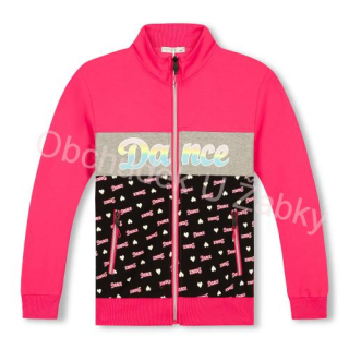 KUGO HM0669 Dívčí mikina růžová/černá