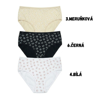 Pesail YW4124 Dámské bavlněné spodní kalhotky kopretiny