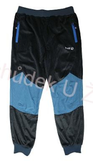 WOLF T2251 Chlapecké outdoorové kalhoty Wolf  černá/tyrkysová barva velikostní řada:98-128