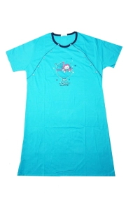 DÁMSKÁ NOČNÍ KOŠILE tyrkysová Valerie DP2351