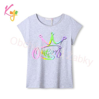 DÍVČÍ TRIČKO šedé Kugo KC9978