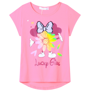 DÍVČÍ TRIČKO růžové Kugo WT0888
