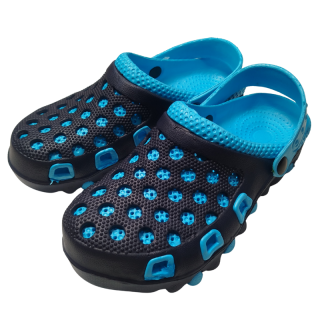 PÁNSKÉ, dámské GUMOVÉ NAZOUVÁKY černá/tyrkysová Ballgame F703A