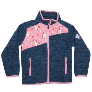 DÍVČÍ FLEESOVÁ MIKINA tm.modrá Sezon X2316