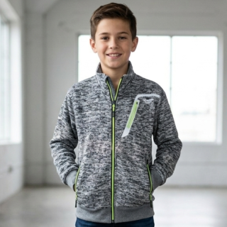 CHLAPECKÁ MIKINA ZATEPLENÁ šedá Sezon L3371