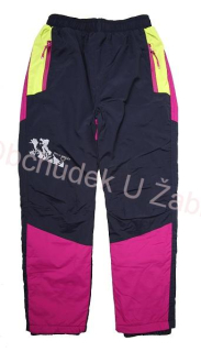 DÍVČÍ ZATEPLENÉ ŠUSŤÁKOVÉ KALHOTY tm.modré Wolf B2273