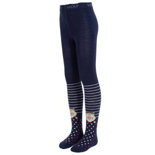 DÍVČÍ PUNČOCHÁČE tm.modrá Wolf P2211