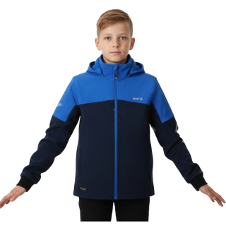 CHLAPECKÁ SOFTSHELLOVÁ BUNDA modrá/tm.modrá Wolf B2269