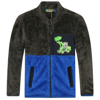 CHLAPECKÁ FLEESOVÁ MIKINA šedá/modrá Kugo LM5987