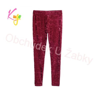 DÍVČÍ LEGÍNY sametové vínové Kugo ML7110